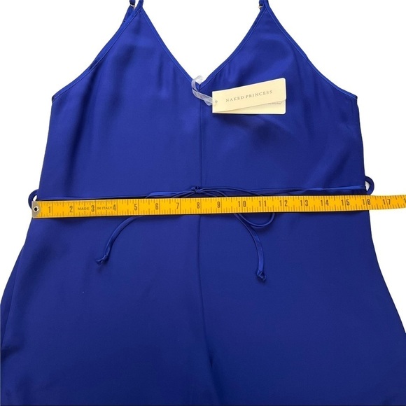 NWT Naked Princess Silk Romper Sapphire Blue Small - Picture 8 of 10